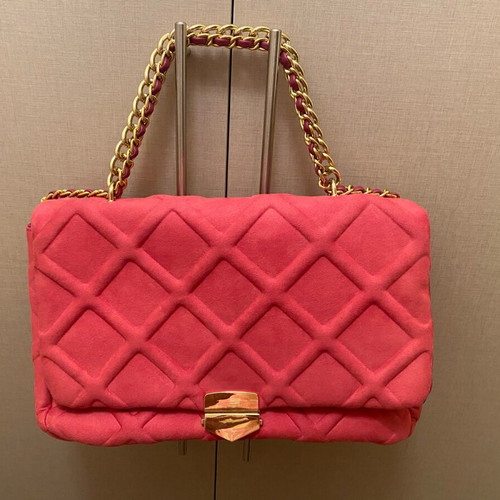 Crossbody bag pink like new, spacious with long and short strap