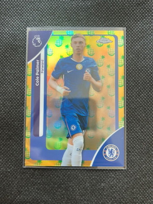 Cole Palmer 2025-26 Topps Chrome PL Yellow Pineapple Burst Refractor #63 like new