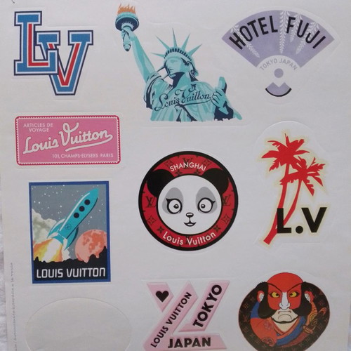 Louis Vuitton stickers new, collectible set of 28 pieces