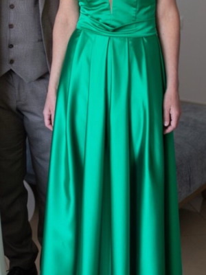 Women's dress for wedding or baptism like new, emerald, size S