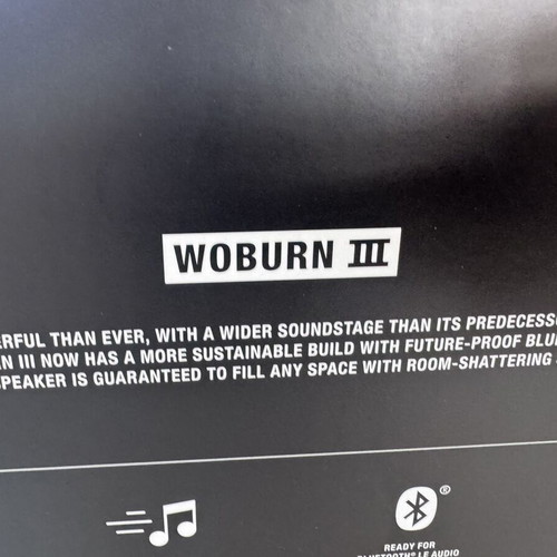 Marshall Woburn 3 Bluetooth speaker, sealed