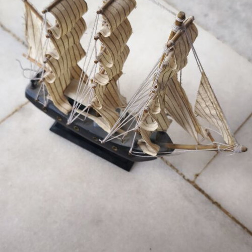 Wooden decorative ship miniature used