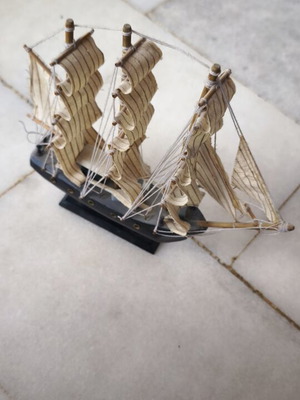 Wooden decorative ship miniature used