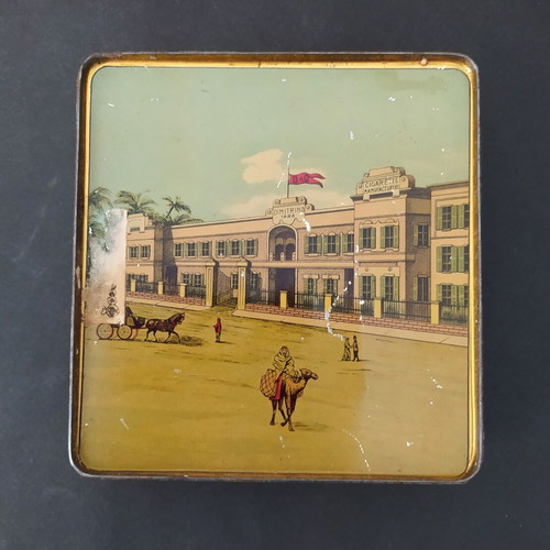 Dimitrino 1910s cigarette tin box, art nouveau style