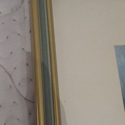 Framed Nature Watercolor Painting New, 0.45×0.35 m, Wooden Frame