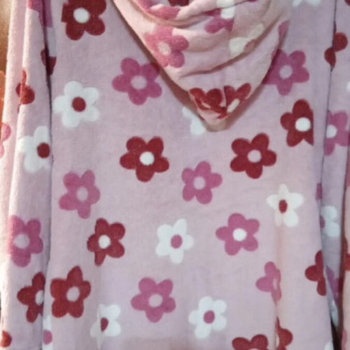 Fleece robe new, pink, size L