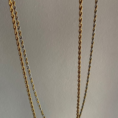 Steel twisted chain necklaces 50cm new