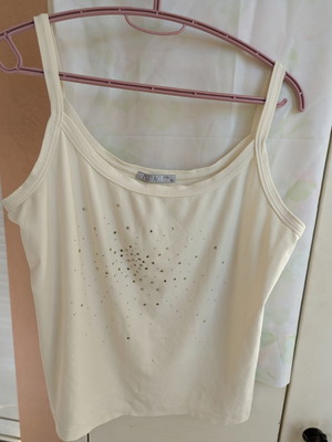Miracle blouse with rhinestones used, size XL, white