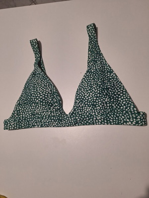 Shein green swimwear top like new, dalmatian print, size L