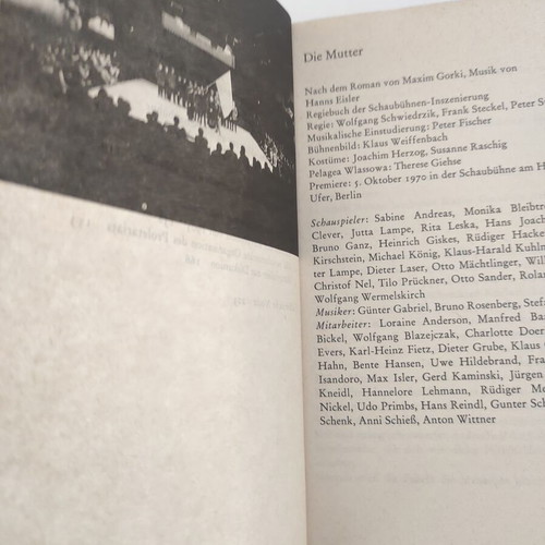 Bertolt Brecht Die Mutter Regiebuch der Schaubühnen-Inszenierung