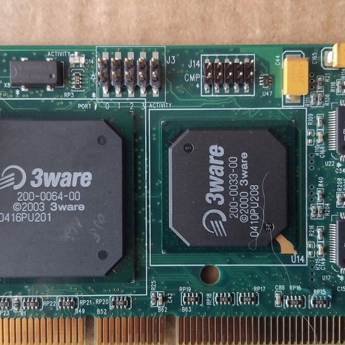 3ware Escalade 9500S-4LP 4-Port SATA PCI-X RAID Controller Card like new