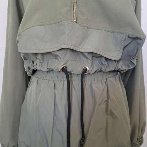 Zara set top with hood and shorts new, green and gray
