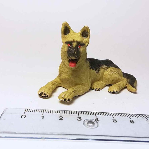 Dog plastic figure used, animal toy