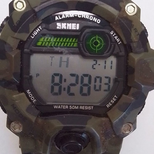 SKMEI 1197 Camouflage digital men's watch used