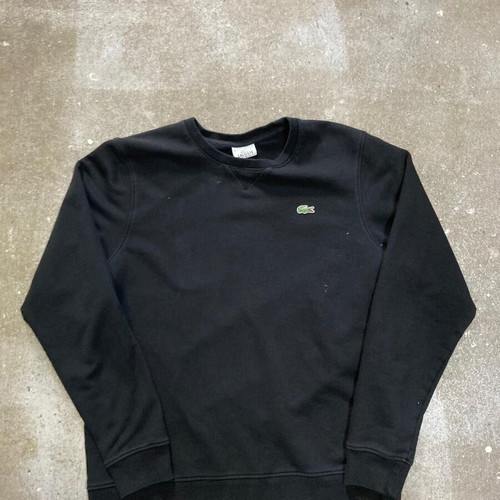 Lacoste sweater black size L, preppy minimalist style