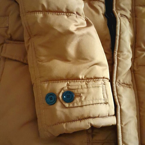 Zara Man winter parka like new, camel/cognac with hood