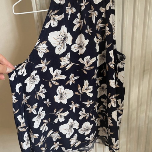 Summer top Mango used, size M, beige and blue