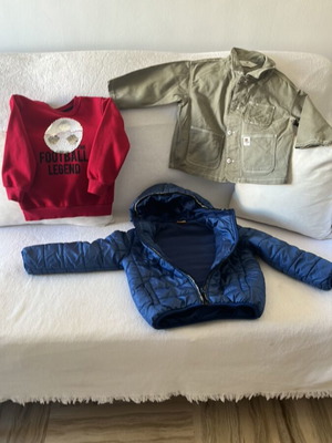 H&M boys' set like new, 3 pieces for 4 years old, blue and red