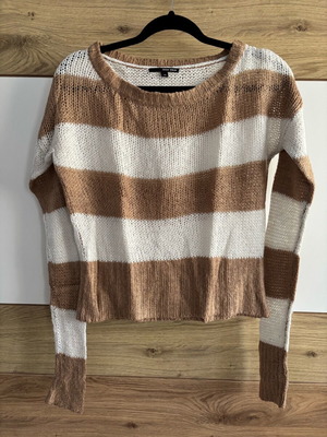 Tally Weijl beige and white striped sweater used