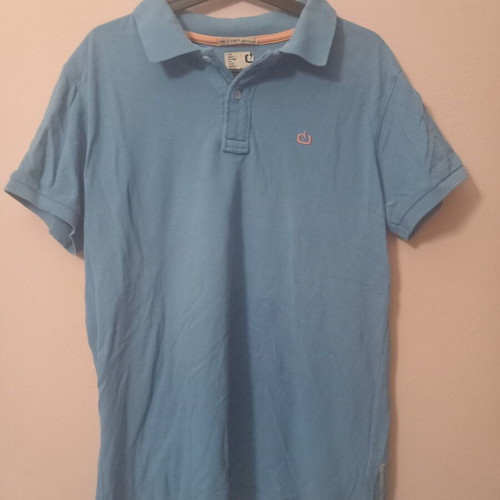 Emerson polo shirt used, cotton, blue, size L