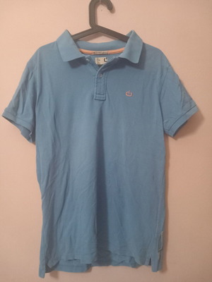 Emerson polo shirt used, cotton, blue, size L