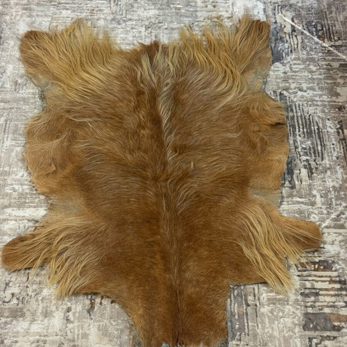 Leather goat rug used