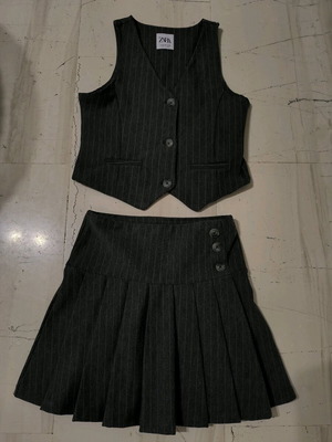 ZARA Vest And Skirt Set Like New