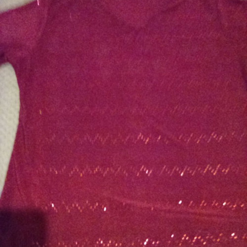 Blouse used with small sequins, red, size L