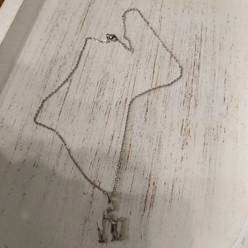 Mommy with 2 boys stainless steel necklace new