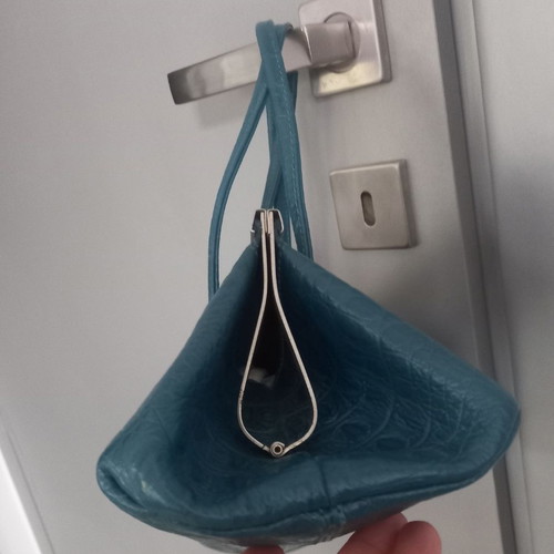 Tosca Blu handbag new, blue petrol croco leather