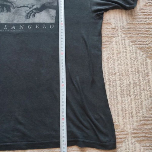 T-shirt XL used, black, Michelangelo print