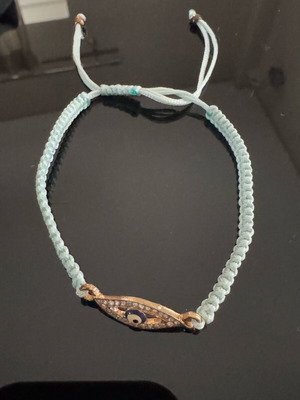 Adjustable bracelet with eye and strass new