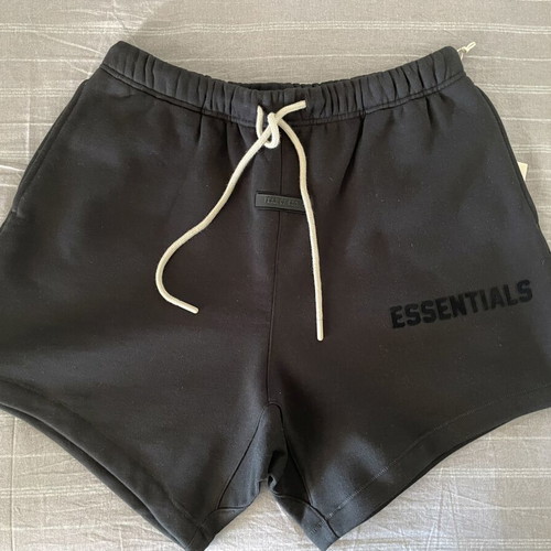 Fear Of God Essentials Cream Drawstring Sweatshort jet black, new