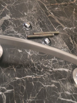 Χερούλι εξώπορτας inox 304 μεταχειρισμένο, απόσταση βιδών 20 εκ.