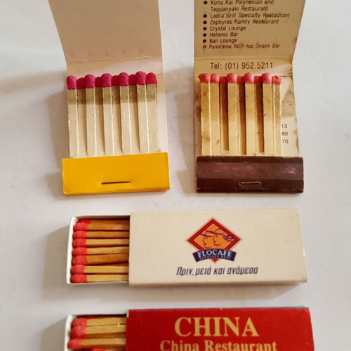 Vintage promotional matchboxes pack of 4 like new