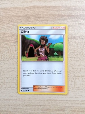 olivia pokemon trainer card FA/Olivia Crimson Invasion 2017 Sun & Moon [PSA 9] Crimson Invasion Singles Custom Pokemon Trainer Card by