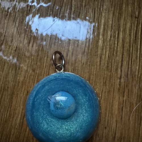 Orgonite pendant with copper, resin and turquoise stone like new
