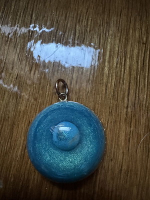 Orgonite pendant with copper, resin and turquoise stone like new