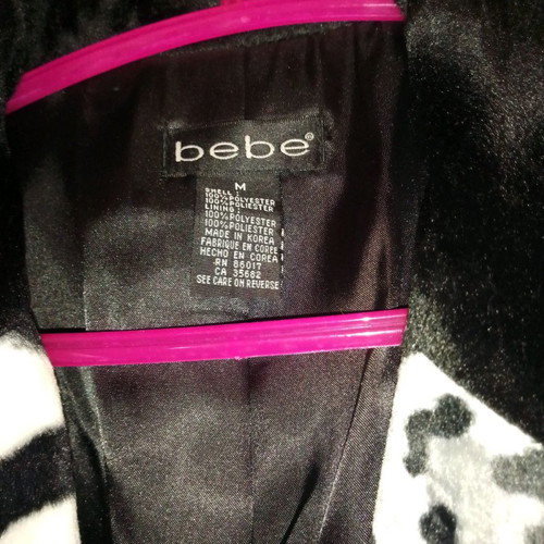 Bebe velvet coat unused size M