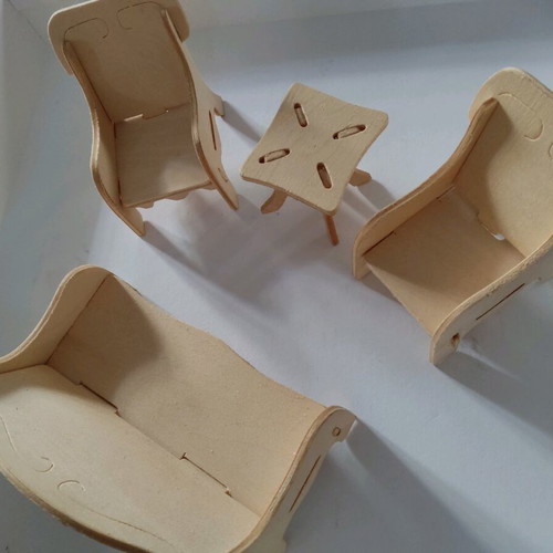 Wooden miniature living room like new