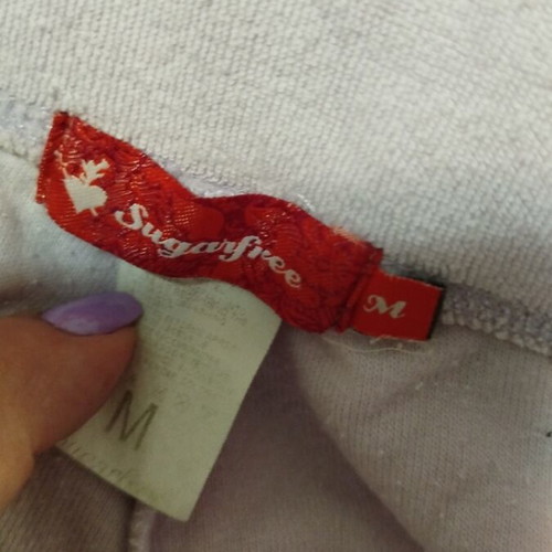 SugarFree women's sweatpants like new, purple with side sequins