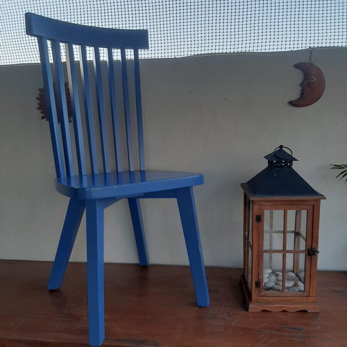 Almeco solid wood dining chair, high back, heavy build, set of 4