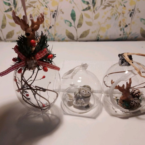 Christmas glass balls like new