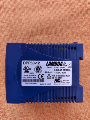 Lambda DPP30-12 DIN Rail Power Supply 12V DC 2.5A 30W like new