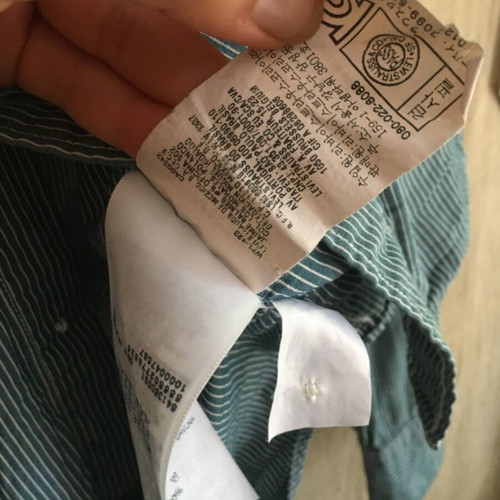 Levi's vintage shirt, M, blue and white striped, 100% cotton