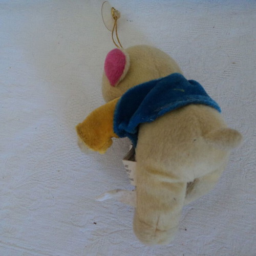 Plush animals used, set of 5, 7 to 18 cm