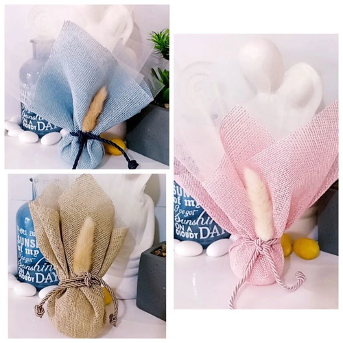 Boho handmade bombonieres made to order with gauze tulle