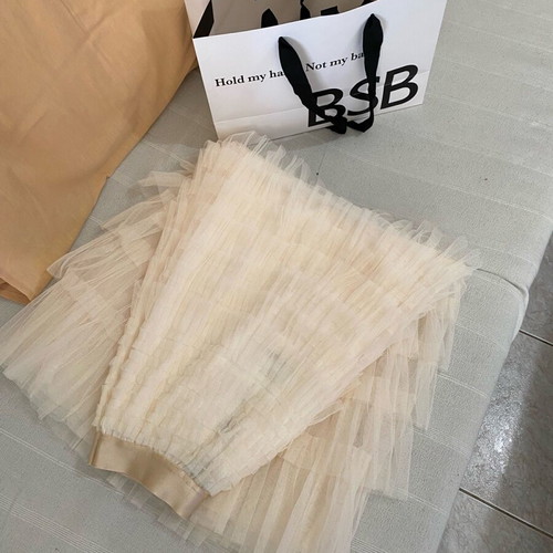 BsB tulle skirt new white midi with lining