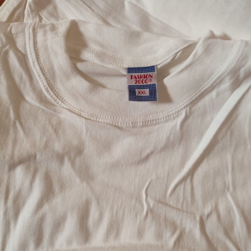 T-shirt Fashion 2000 white cotton size XXL new