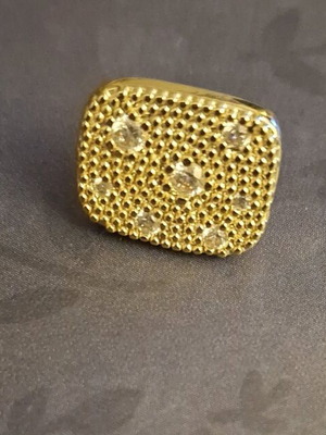 Oxette earrings gold plated with zircon like new